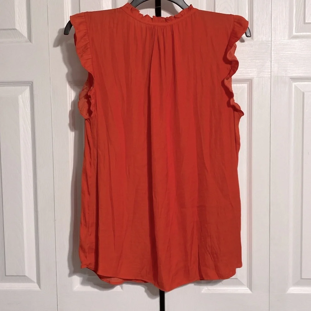 Joie orange lightweight top blouse shirt size 1X - Picture 7 of 14